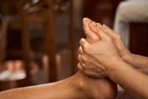 A relaxing foot massage