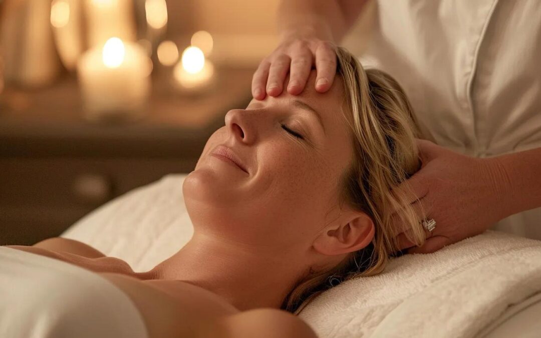 Woman receiving a relaxing massage therapy session in a serene setting, promoting wellness and circulation benefits at Peaceful Warriors Wellness Center in St. Petersburg, Florida.